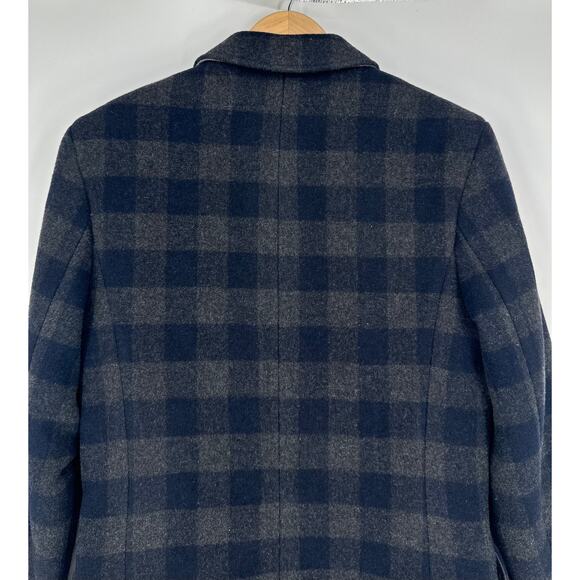 J. Crew Ludlow Topcoat Wool Blend Plaid Check Overcoat Jacket Quilted Coat, 36S - Picture 8 of 14